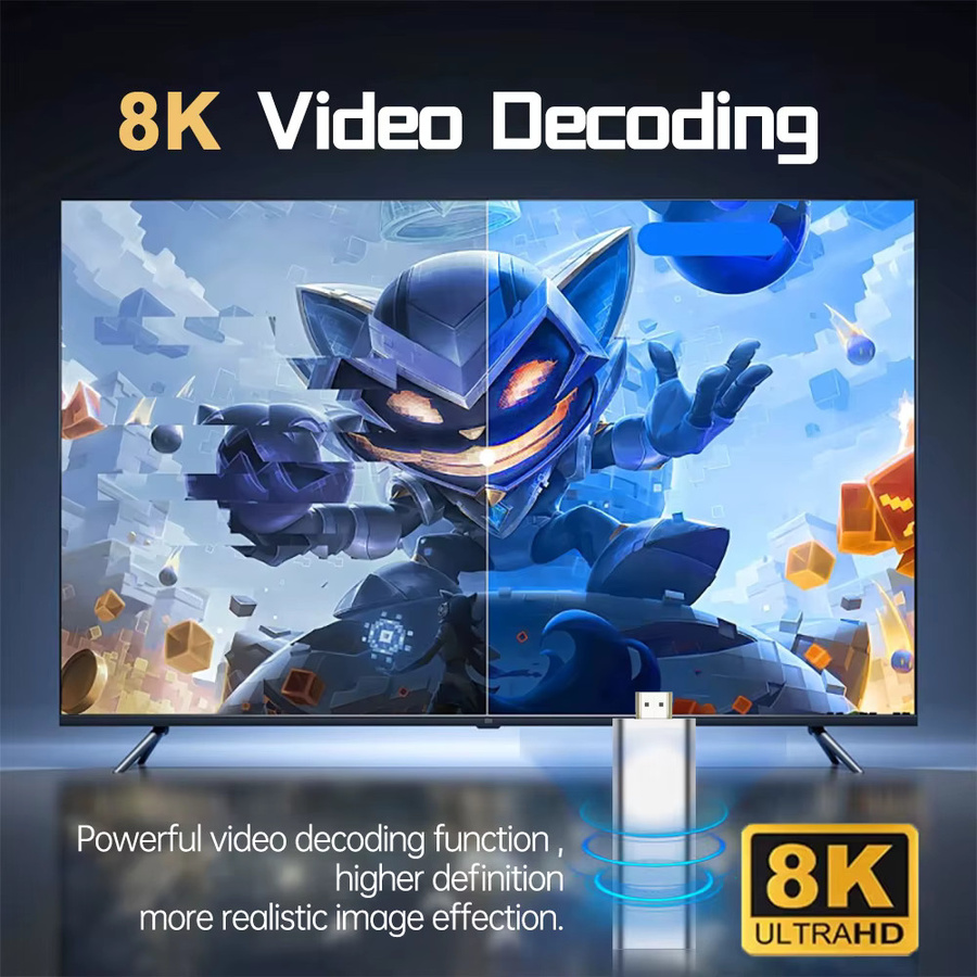4K Android 14 TV-Stick mit Allwinner H313 Prozessor und Dual-Band Wifi 2,4G & 5G Media-Player TV-Box - Bild 3