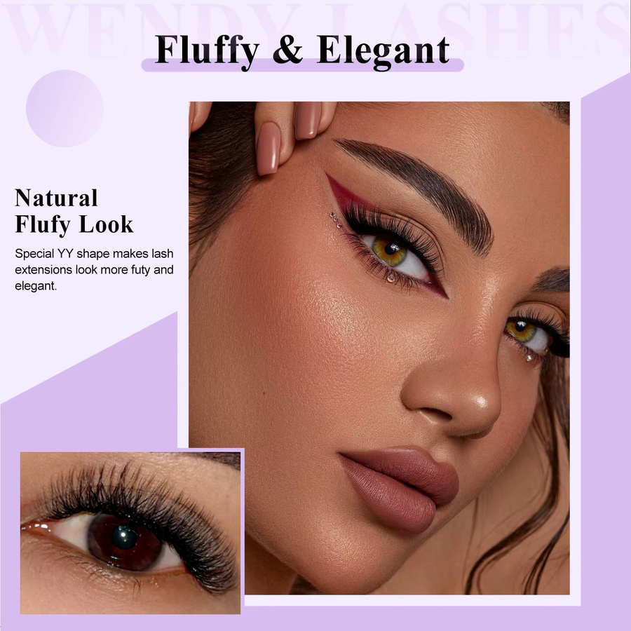 Wendy Lashes YY Mesh Wimpernverlängerung, 4D, Natürlicher Look - Bild 2