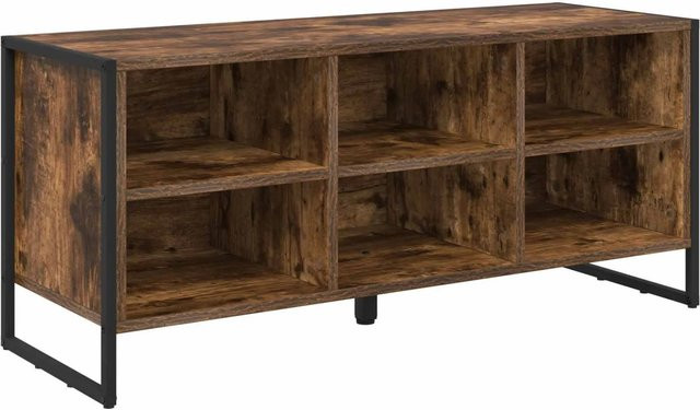 vidaXL Schuhschrank aus Holzwerkstoff in Raucheiche, industrielles Design, B/T/H: 60 x 35 x 44 cm - Bild 1
