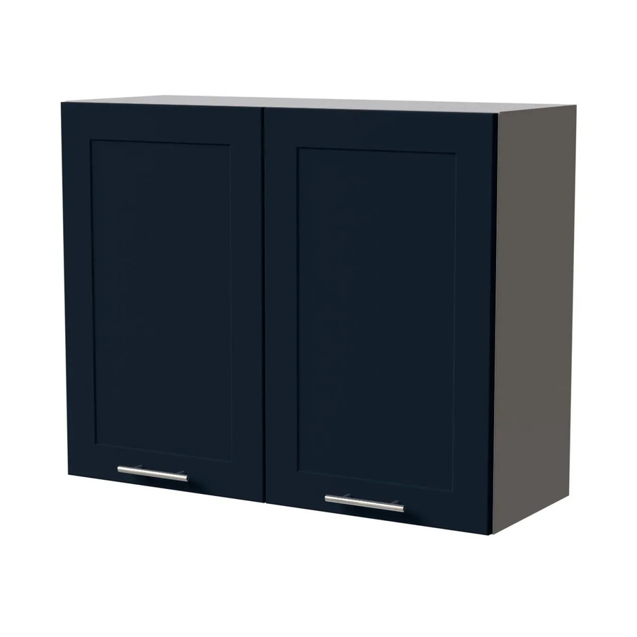 Feldmann-Wohnen Hängeschrank Oslo in Grau Indigo Matt mit Soft-Close-Türen, Breite: 90 cm, Tiefe: 32,5 cm, Höhe: 72 cm - Bild 2