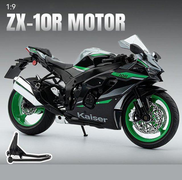 Linyi toy car 1:9 Zx10R Ninja Legierung Druckguss Motorrad Modell, mit Sound und Licht, ab 14 Jahren - Bild 1