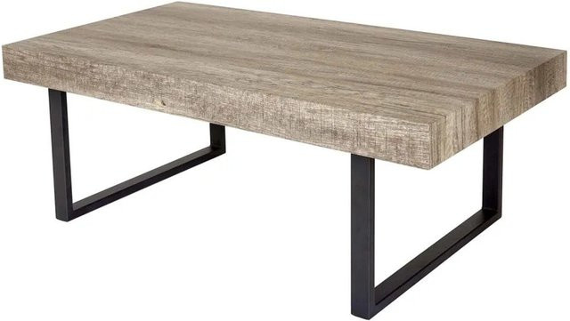 MCW Couchtisch Genk T576 aus Wildeiche mit dunklen Metall-Füßen, B/T/H: 110 x 40 x 60 cm - Bild 2