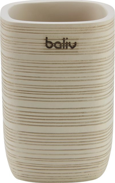 baliv Cosy Wave Zahnputzbecher aus Polyresin in Beige - Bild 1