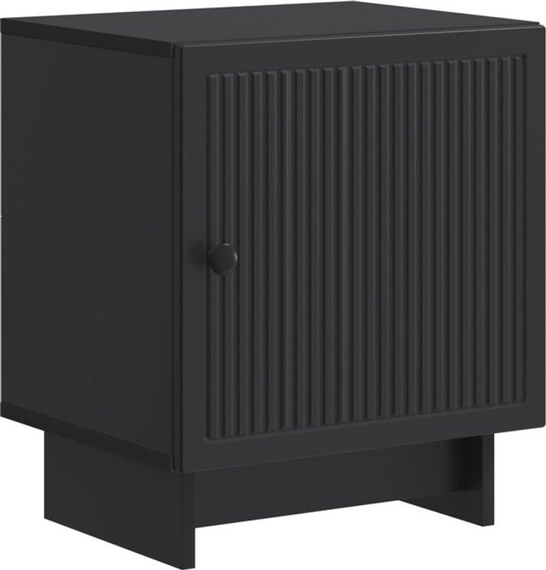 Nachttisch vidaXL in Schwarz aus Holzwerkstoff im Modernen und Retro Design, B/T/H: 43 x 34,5 x 50 cm - Bild 1