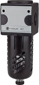 Riegler Mikrofilter multifix mit PC-Behälter und Schutzkorb, Farbe Schwarz, BG 3, G 1/2 - Bild 1