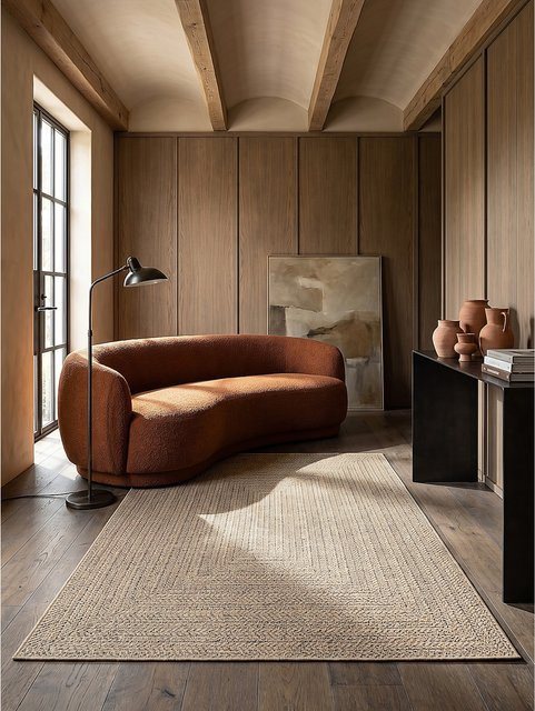 Flachgewebe-Teppich Kadima Design aus Polypropylen in Beige, B/T: 140 x 200 cm - Bild 1
