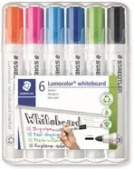 STAEDTLER Lumocolor 351 Whiteboardmarker Set mit 6 Farben: Schwarz, Blau, Grün, Pink, Orange und Multicolor - Bild 1