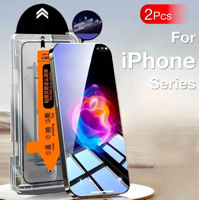 Magicjohn Panzerglas Displayschutz für iPhone 16 15 14 13 12 11 Pro Max Plus XR XS transparent mit Installationskit - Bild 1