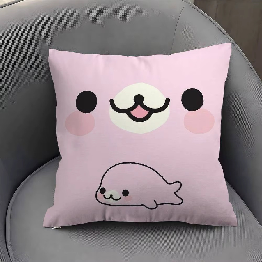 Kayou Mamegoma Anime Kissenbezug personalisiert für Kinder und Schlafzimmer, quadratisch, Breite: 30 cm, Höhe: 30 cm - Bild 2