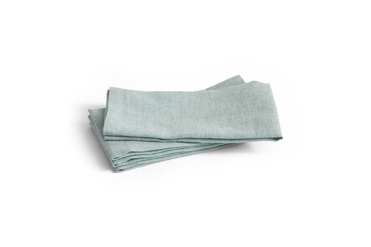 HAY Tischset Tavolo 4er Set aus Bio-Leinen in Rustic Green und Blue - Bild 2