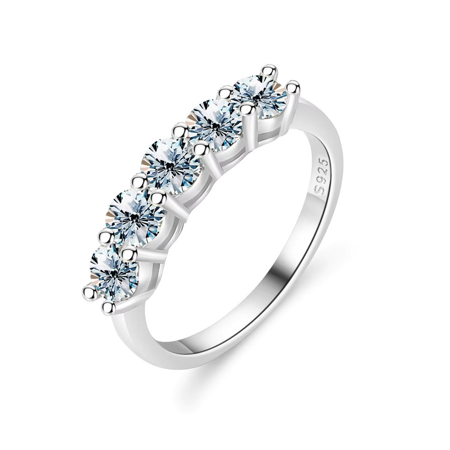 DW Eternity Band, 925 Silber, Moissanit, Diamant, Damen - Bild 2