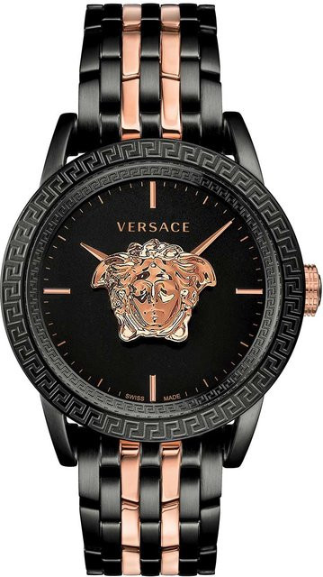 Versace Herrenuhr Palazzo Empire, Quarz, Edelstahl, 43 mm, Schwarz - Bild 1