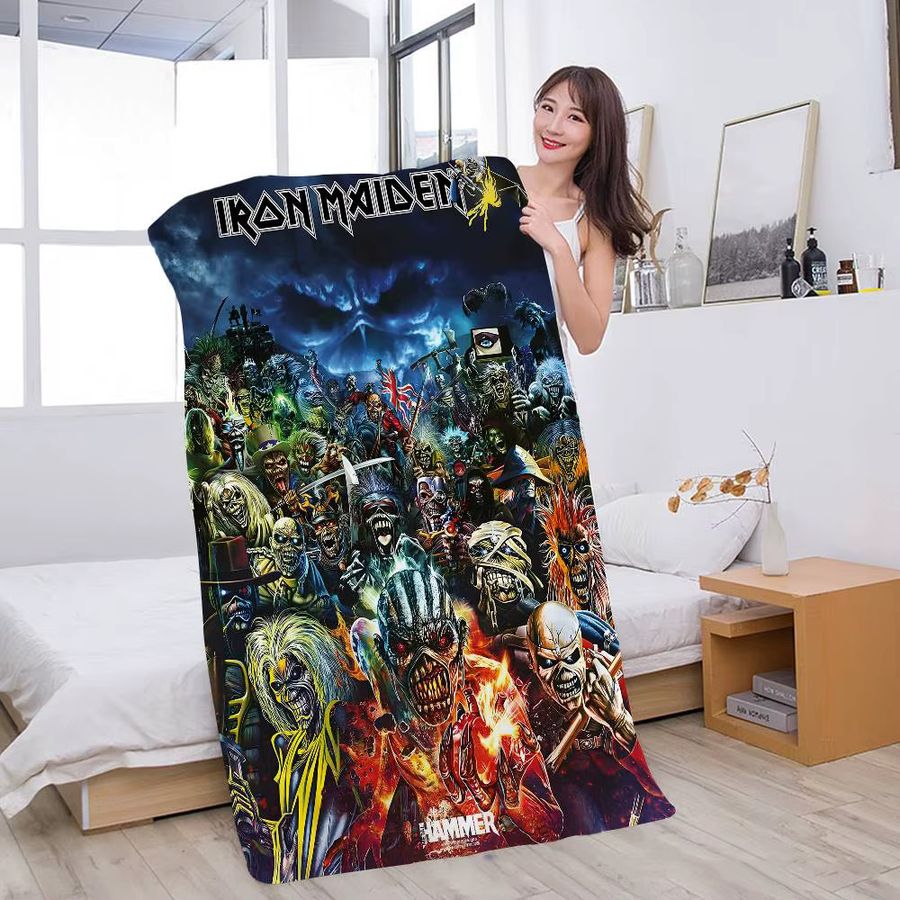 I-Iron-Maidens Strandtuch aus Mikrofaser in Multicolor, schnell trocknend und sandfrei - Bild 4