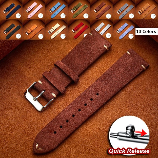 Uhrenarmband Kalbsleder, Wildleder, Unisex - Bild 1
