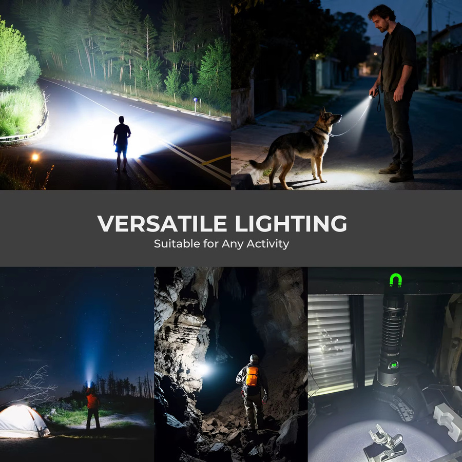Wurkkos TS28 Taktische LED Taschenlampe in Schwarz mit 3200 Lumen, USB-C wiederaufladbar und 506 Meter Reichweite - Bild 6