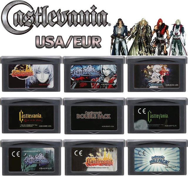 Bandai Castlevania GBA Doppelpack: Asia of Sorrow Dissonance und Circle of the Moon Videospiel-Kassetten für Game Boy Advance - Bild 1