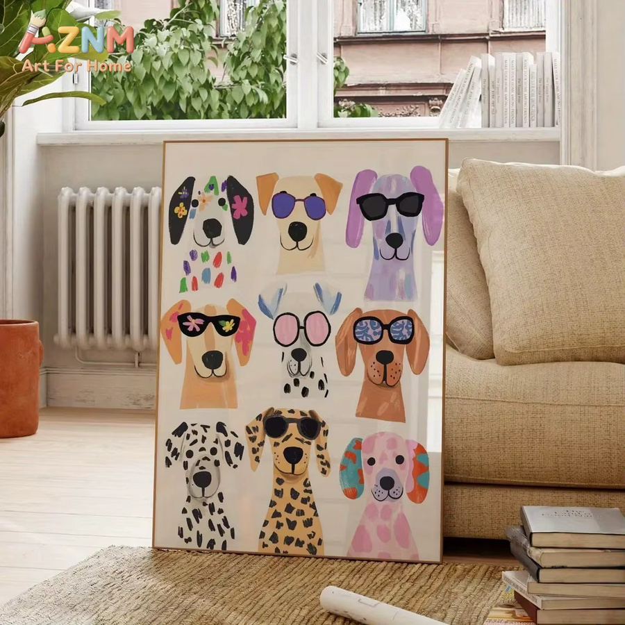 Kayou Hundewandkunst als Leinwanddruck in Multicolour für deine Heimdekoration - Bild 2