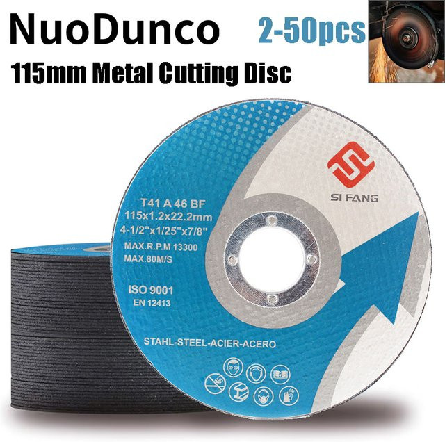 NuoDunco Metall-Trennscheibe für Winkelschleifer, Durchmesser: 115 mm, Dicke: 1,2 mm, zum Schneiden von Edelstahl und Eisen - Bild 1