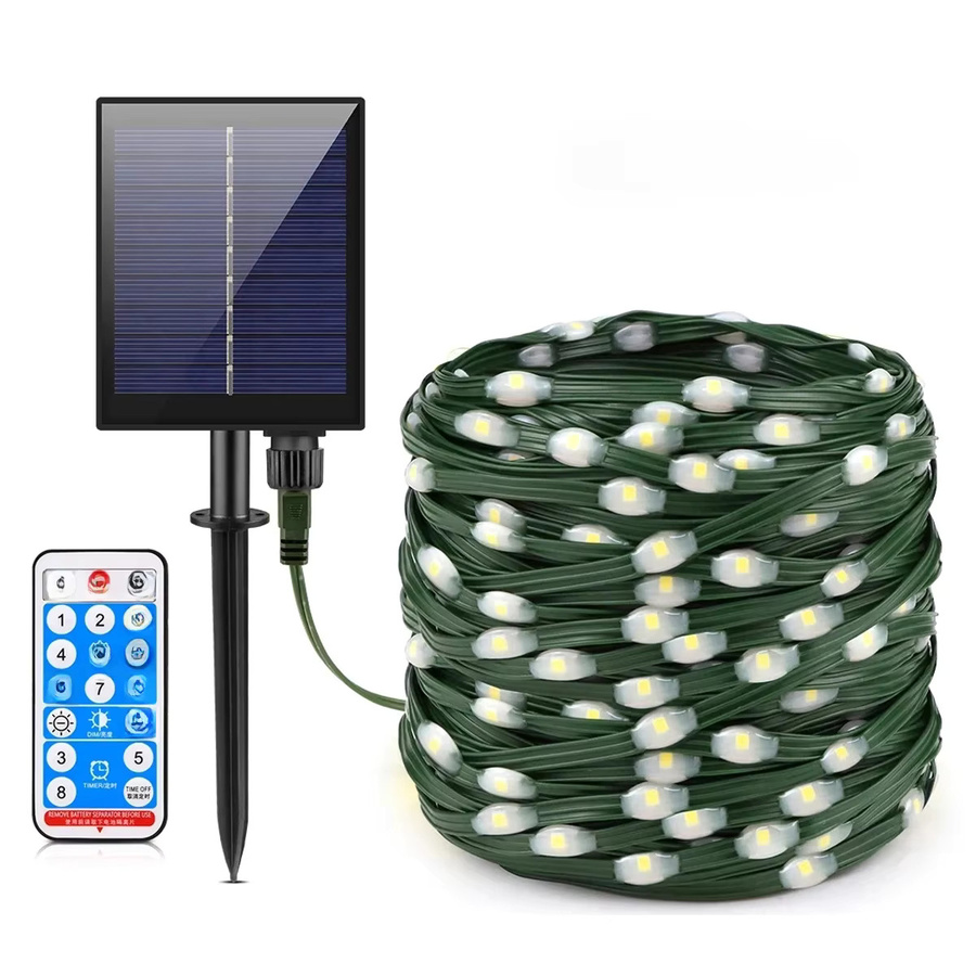 Lcamaw Solar LED Lichterkette mit warmweißem Licht und Solarpanel für Garten, Hof und Hochzeit - Bild 4