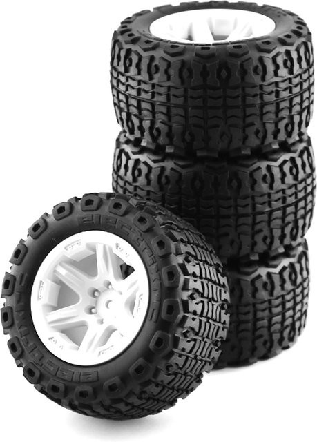 MJX Gummirad-Reifen 4-teiliges Set 104 mm Durchmesser 1/16 - Bild 1