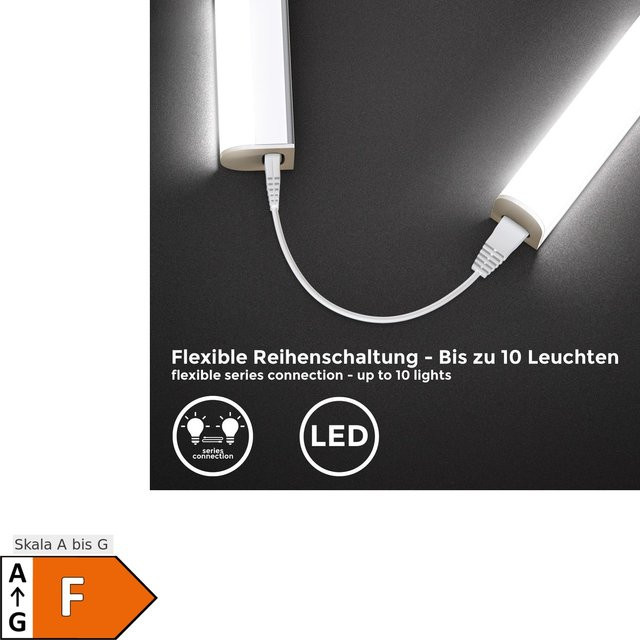 B.K.Licht LED Unterbauleuchte in Weiß, 2er-Set, 15W, kühlweiß, für Küche und Möbel, verbindbar - Bild 1