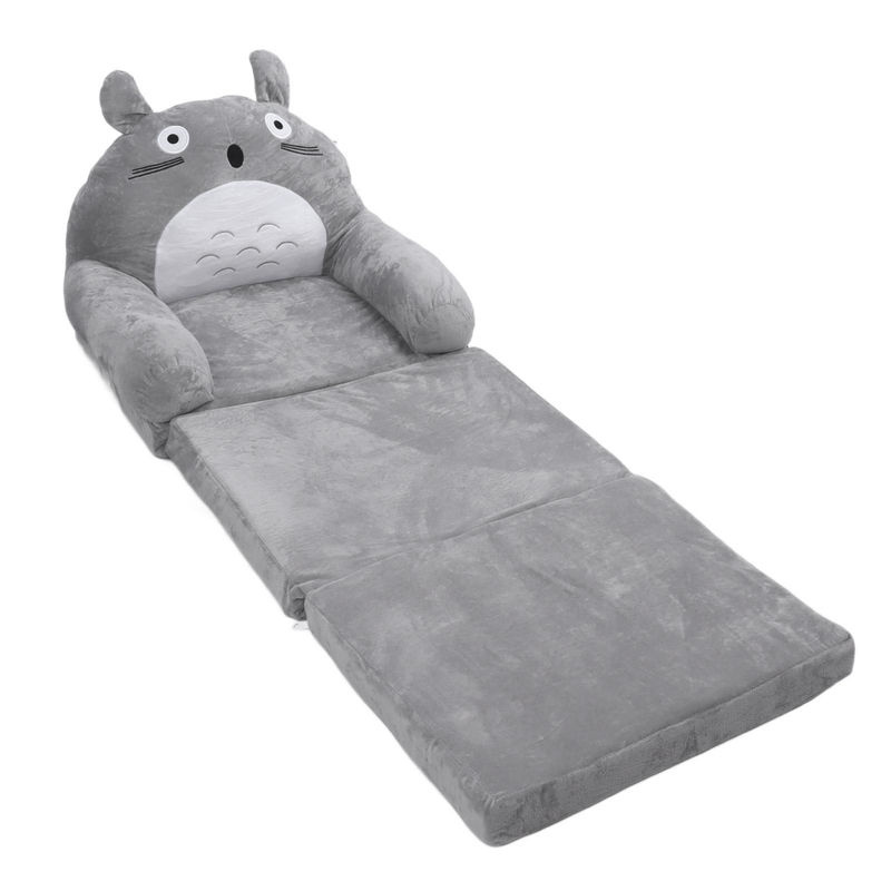 Aimo Faltbares Kindersofa in Grau mit Cartoon-Tier-Design aus Schaumstoff und Textil - Bild 3