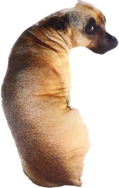 Yiran Toy 3D Hund Plüsch Kissenbezug in Braun aus Polyester - Bild 1