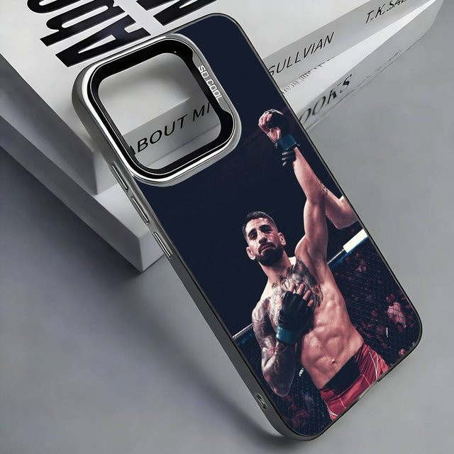 Mart14 Handyhülle Boxen I-Ilia T-Topuria für iPhone 17, 16, 15, 14, 13, 12, 11 in Bunt Silber - Bild 1
