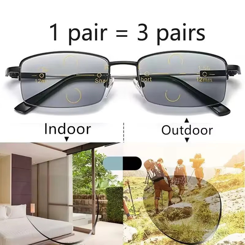 SZTZX Lesebrille, Titan, rectangular, schwarz, Unisex - Bild 2