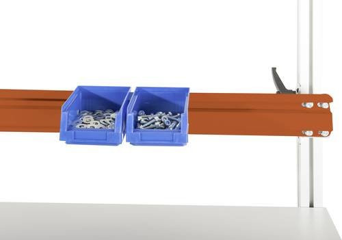 Manuflex LZ8324.2001 ESD-Boxenträgerschiene für Alu-Aufbauportal, Farbe: Rotorange RAL 2001, B/T/H: 174,6 x 0,2 x 10,0 cm - Bild 1