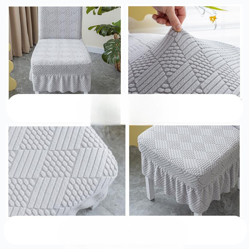 Yiran Furniture Universelle Esszimmerstuhlhussen mit integrierter Rückenlehne und elastischem Sitzbezug - Bild 2