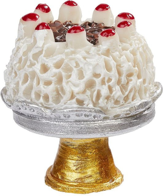 HobbyFun Miniatur Torte Tabletop weiß Polyresin Metall - Bild 1