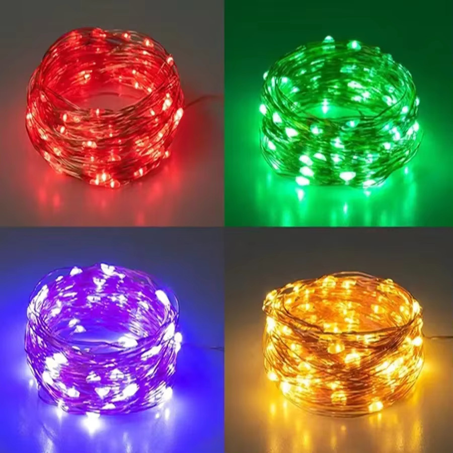 OKAL RED EAST LED Lichterkette aus Kupferdraht, batteriebetrieben, Mehrfarbig, für Garten, Schlafzimmer, Party und Hochzeit - Bild 2