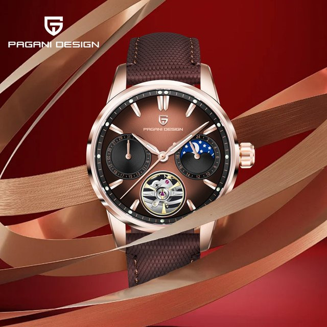 PAGANI DESIGN Armbanduhr Automatik, Edelstahl, Blau, Saphirglas, Herren - Bild 1