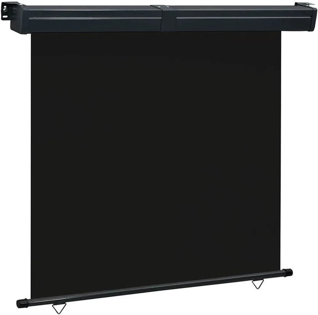 vidaXL Balkon-Seitenmarkise aus Polyester in Schwarz, B/H: 175 x 250 cm - Bild 1