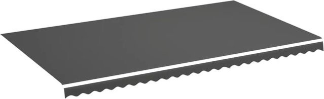 DELUKE Markisenbespannung aus Polyester in Anthrazit mit Volant für Rahmenmarkisen, B: 600 cm, H: 350 cm - Bild 1