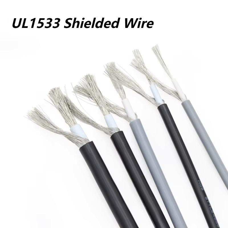 UL1533 Abgeschirmtes Signalkabel in Schwarz, einadriges Audio-Kabel aus verzinntem Kupfer mit PVC-Isolierung, AWG 32/30/28/26/24 - Bild 5