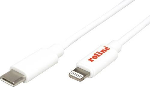 Roline USB-C auf Lightning Ladekabel in Weiß, 1 m - Bild 1
