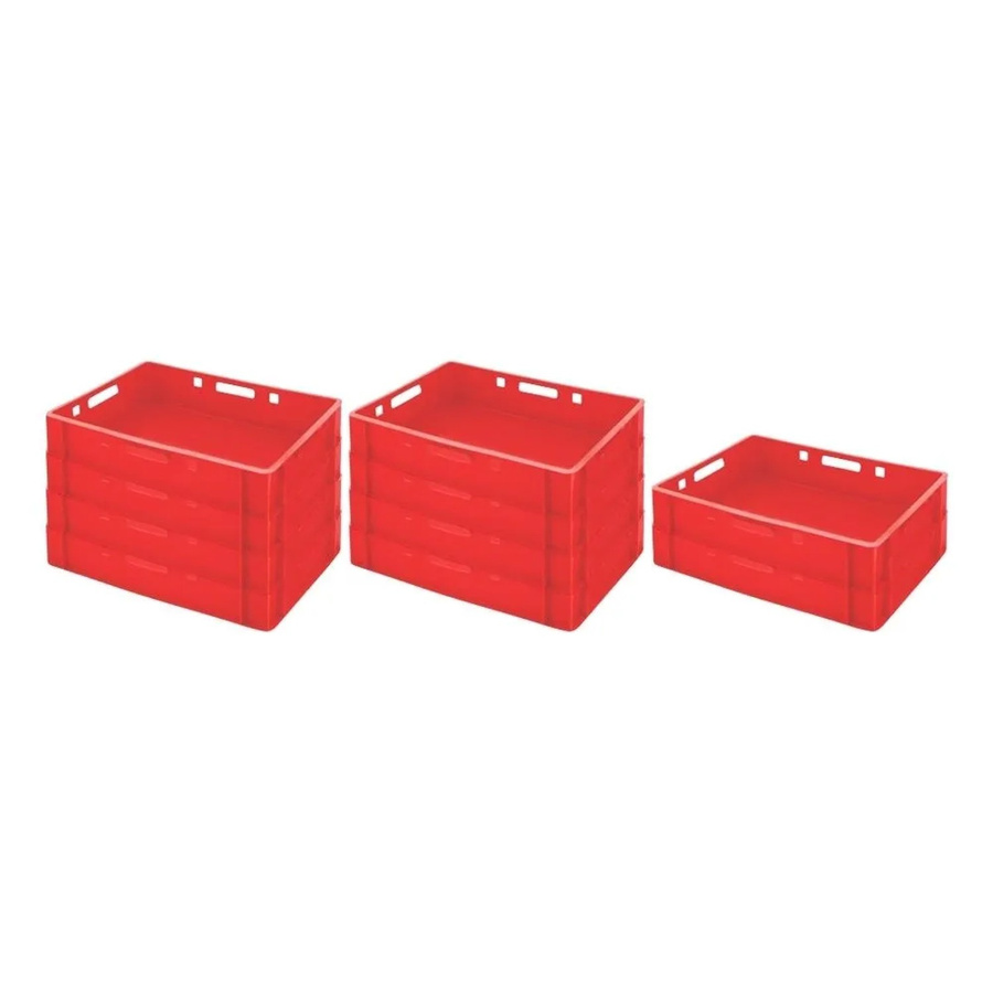 CHEFGASTRO SparSet 10 Eurobehälter Fleischerkasten Rot, H x B x T: 12,5 x 40 x 60 cm, 25 Liter - Bild 2