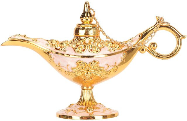 Neoglint Retro Arabische Lampe aus Zinklegierung in Beige und Gold für Tischdekoration und Wohnräume - Bild 1