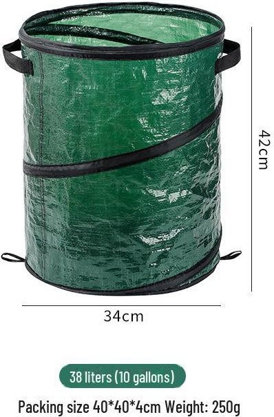 Faltbarer Laub- und Gartenabfallsack von Trowel & Seed in Blau und Grün - Bild 1