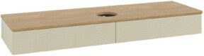 V&B Waschtischunterschrank Antao mit Frontstruktur in Eiche Honig, B/T: 160 x 50 cm - Bild 1