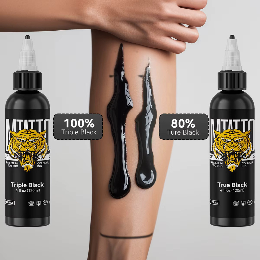 DMTATTOO Tattoo-Tintenpigment, Schwarz, 120 ml, semi-permanent - Bild 3