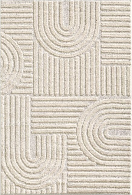 Ayyildiz Kurzflorteppich Art 1121 in Creme und Beige im Boho-Design, Breite: 200 cm, Länge: 290 cm - Bild 1
