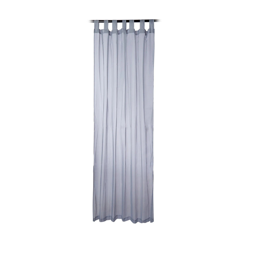 Relaxdays Vorhänge mit Schlaufen aus Polyester, Silber, halbtransparent, 2er Set, Höhe: 245 cm, Breite: 140 cm - Bild 2