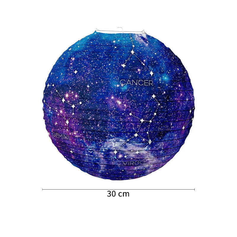 Blaue Sternbild Papier Laternen als hängende DIY Dekoration für Kinder Geburtstagsfeiern und Sternenhimmel Themenpartys - Bild 5