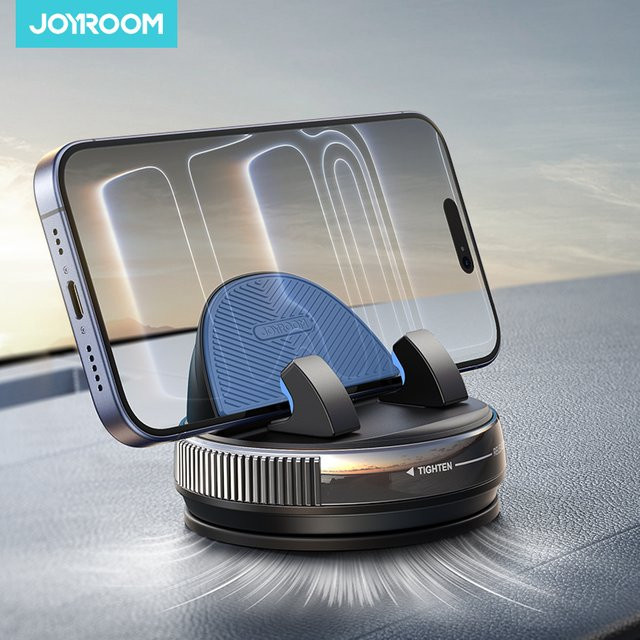 Joyroom Autotelefonhalterung JR-ZS530 Universal 360 Grad drehbare Handy-Autohalterung aus Silikon für das Armaturenbrett in Schwarz - Bild 1