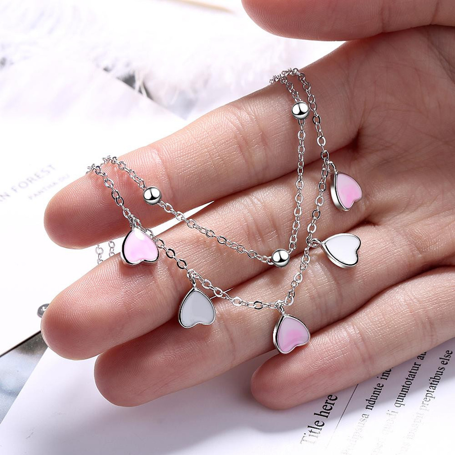 Wucifang Jewelry Kettenarmband 925 Silber, Kirschblütenblätter, Zirkonia, Damen - Bild 2