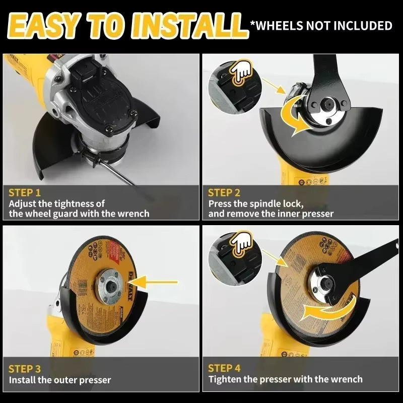 DeWalt DCG406 Akku-Winkelschleifer Gelb, bürstenlos, 125 mm, 9000 U/min, für 18V Akku - Bild 6