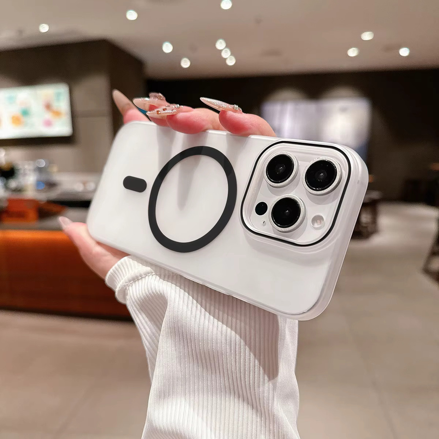 AKABEILA Magnetische Schutzhülle für iPhone 11 bis iPhone 17 Pro Max und 17 Air, Transparent/Weiß, Matt und Durchscheinend, Kompatibel mit MagSafe Wireless Charging - Bild 2